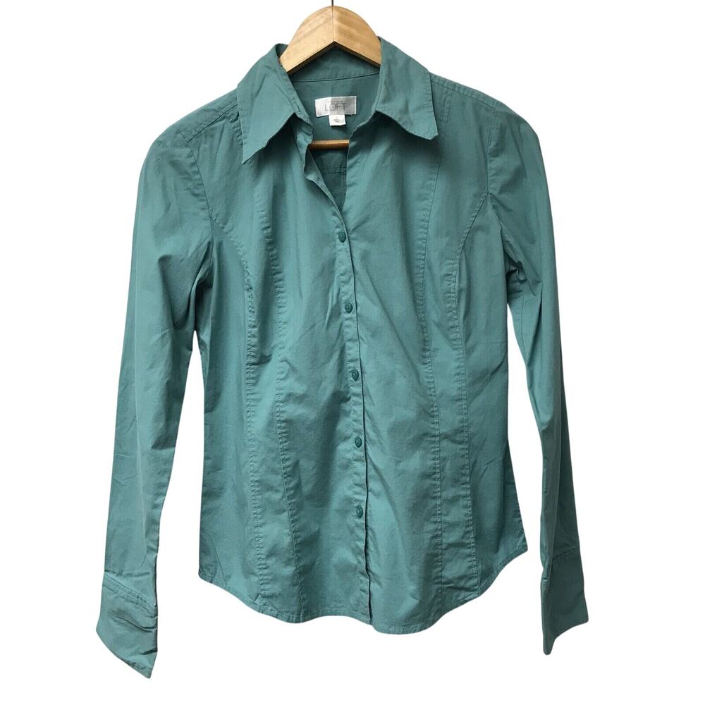 Ann Taylor LOFT Top Womens 2 Blue